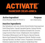KT Tape warming magnesium cream with arnica montana ingredients list