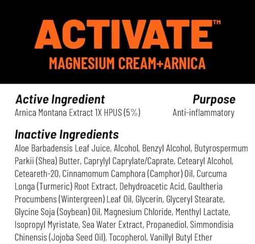 KT Tape warming magnesium cream with arnica montana ingredients list