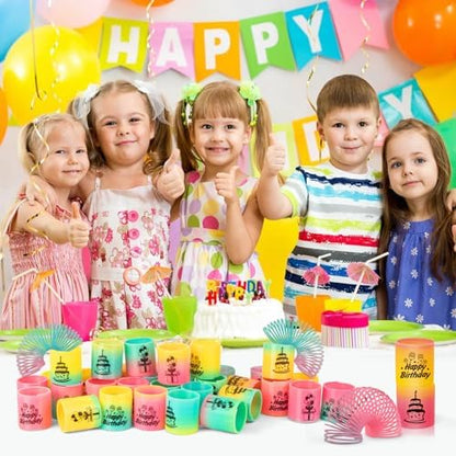 CLEVERZONE imported bulk mini springs displayed as birthday party favors