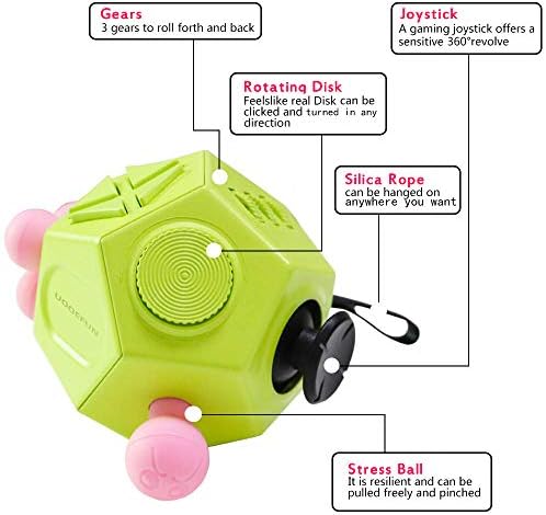 Compact pocket sized stress relief toy held in a hand to demonstrate portability
