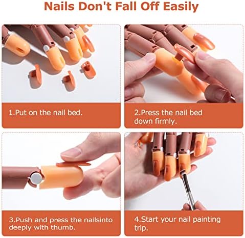Yiesoum professional nail art kit with 100 nail tips
