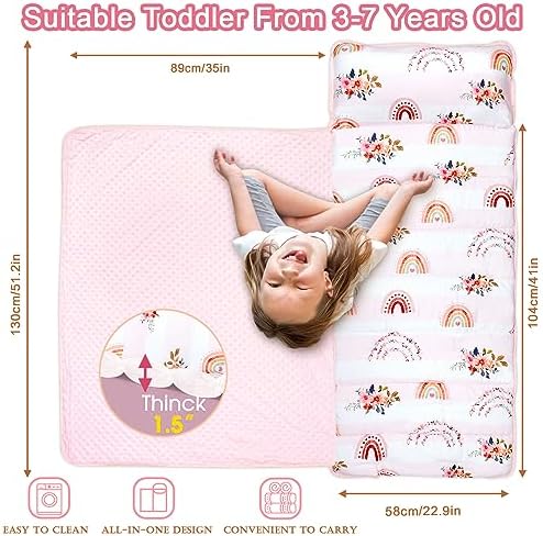 Close up of the soft minky dot blanket texture on toddler mat