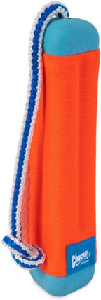 Brightly colored high visibility Chuckit! Amphibious Bumper interactive toy.