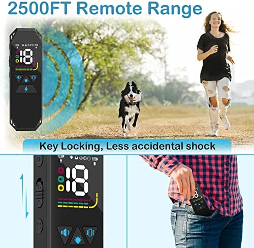 Dog Training Collar with Remote Control, 2500FT Coverage Range and 4 Training Modes, IP67 Waterproof Rechargeable E Collar for Dogs Training for All Breed - Image 5