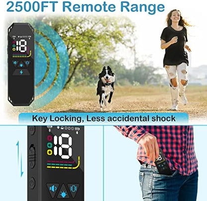 Dog Training Collar with Remote Control, 2500FT Coverage Range and 4 Training Modes, IP67 Waterproof Rechargeable E Collar for Dogs Training for All Breed - Image 5