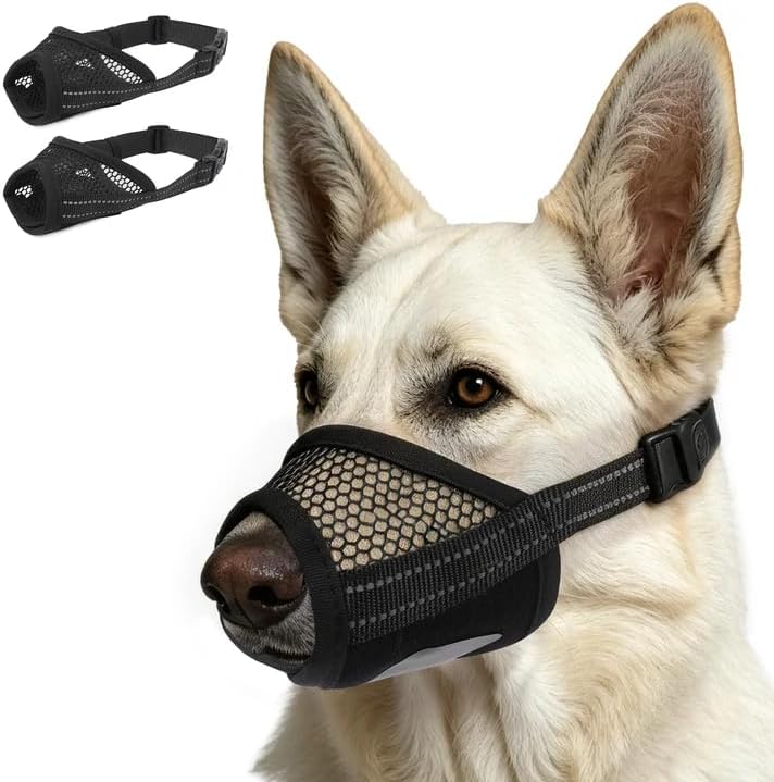 SeranPup 2 pack dog muzzle for large dogs front view