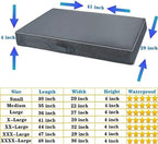 Chinchilla heavy duty pet mattress cover showing premium white piping design detail