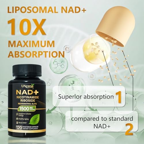 UNcena anti-aging supplement packaging and capsule count
