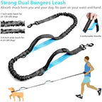 Uppetly dog leash dual handle grip with neoprene padding