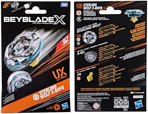 Beyblade X Sterling Wolf top demonstrating the Xtreme Dash movement
