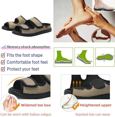 Extra wide comfort shoes for elderly with edema and foot eversion
