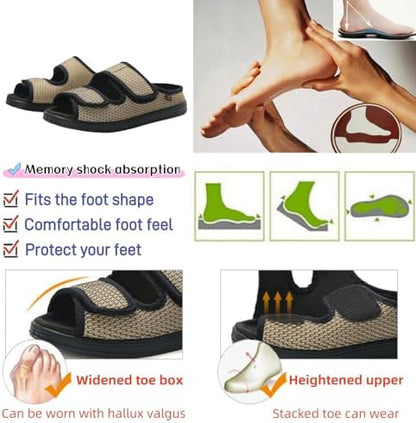 Extra wide comfort shoes for elderly with edema and foot eversion