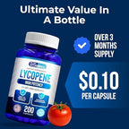 We Like Vitamins Lycopene 200 count capsule container close up