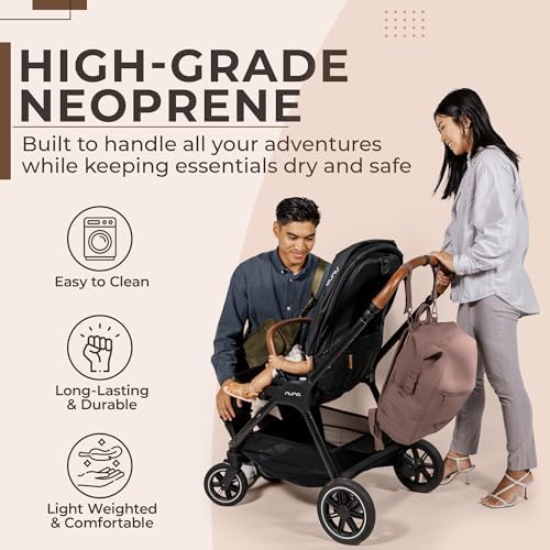 Bunso Baby luxury maternity backpack showing open main compartment with fifteen pockets