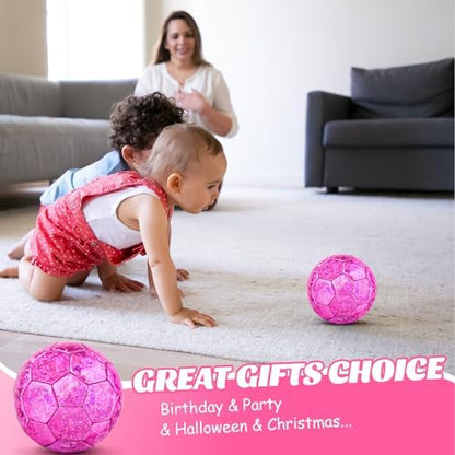 DLUGOPIS size 2 pink soccer ball for girls and boys packed as a premium birthday gift.