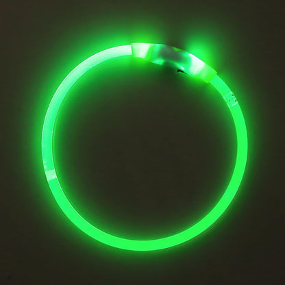 BSEEN Light Up Dog Collar - LED Dog Collar Rechargeable, Glowing Pet Collars for Small Medium Large Dogs, TPU Cuttable Lighted Puppy Collar, Safety Dog Lights for Night Walking (Green 70cm) - Image 9