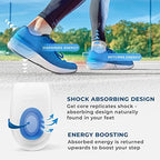 Figly heel support inserts placed inside a sneaker for daily comfort.