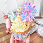 Festive dessert table layout featuring Zhuoweism cupcake toppers