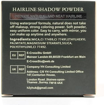 Sovoncare waterproof hair shadow powder application on crown area