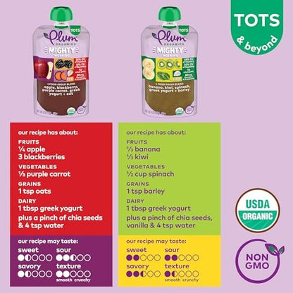 Plum Organics variety pack nutrition and ingredient details