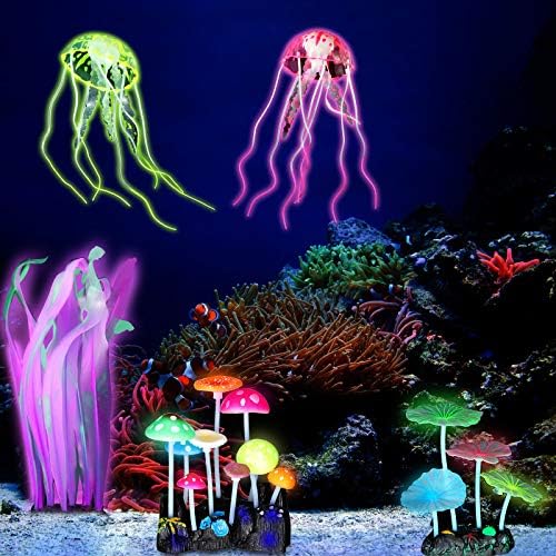 Frienda glowing fish tank decorations lifestyle aquarium view