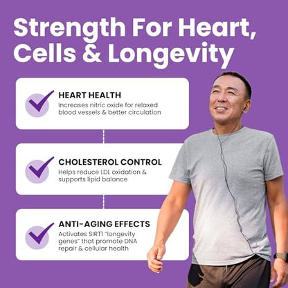 Close up of Luma Nutrition 98 percent trans-resveratrol label
