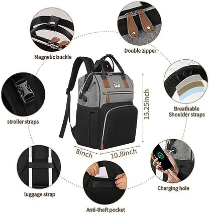 Parent wearing Supromomi travel diaper backpack for comfort
