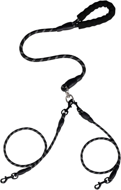 Double Dog Leash,No Tangle Dual Leash with Reflective Strips,Detachable 360 degrees Swivel for Walking and Training Small Medium and Large Dogs(Blue,3 in 1) - Image 12