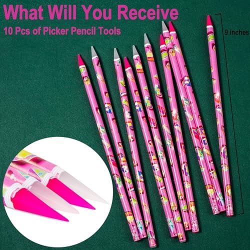 Jinjinanv nail art tool set for applying charms and gems