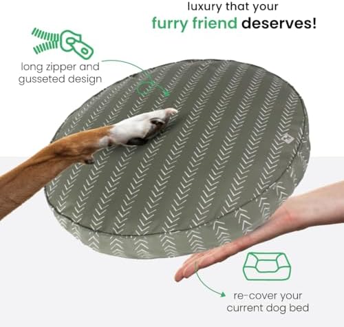 Premium imported organic cotton canvas dog duvet spread out on home floor living room