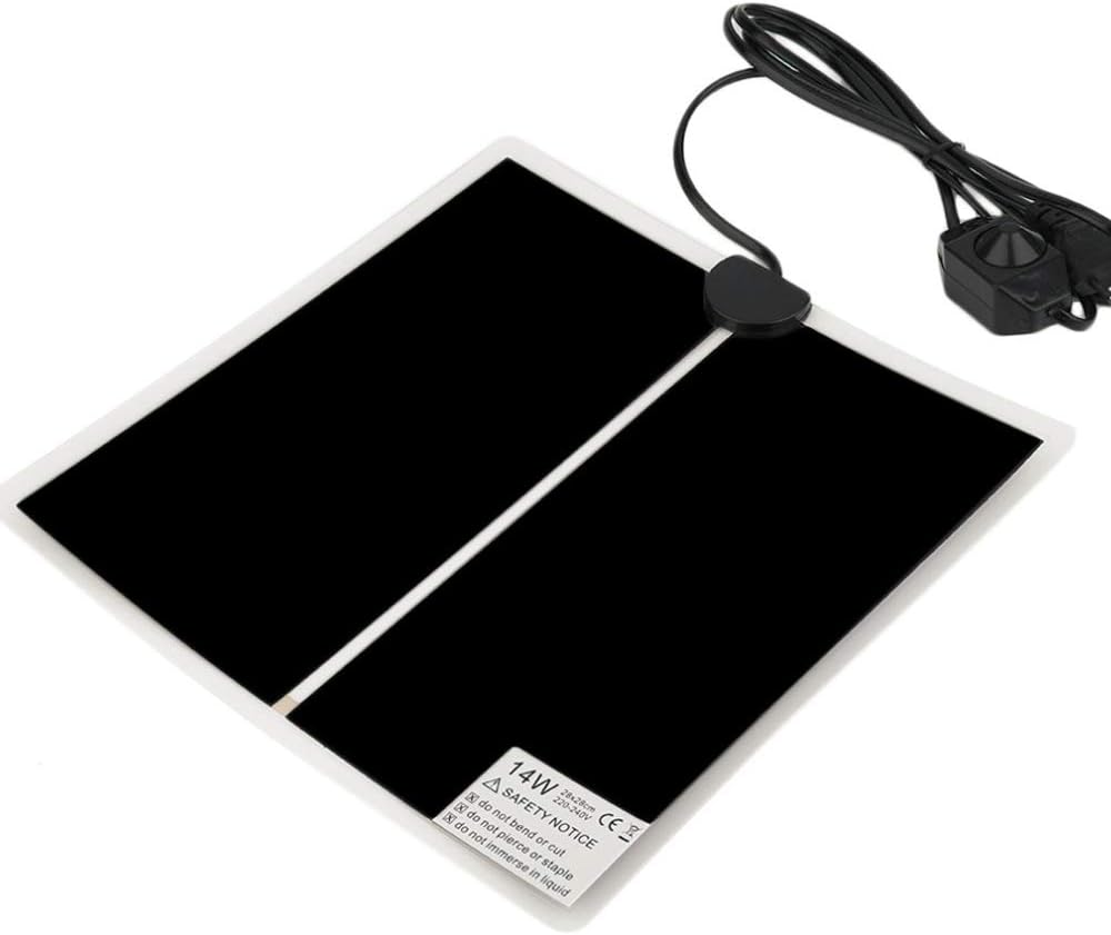 Tbrand Reptile Heating Pad with Temperature Adjustment, 110V 7W Heat Mat for Reptiles Tortoise Snakes Lizard Gecko Hermit Crab TurtleUnder Tank Heating Pad (7W(5.51inch*11inch)) - Image 9