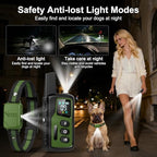 Humane pet training system showing safe beep vibration and static shock buttons
