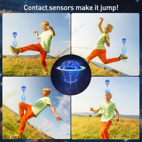 AMERFIST AI powered flying drone performing a curved boomerang return stunt during outdoor backyard family playtime.