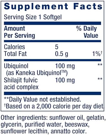 Life Extension Super Ubiquinol CoQ10 softgels capsule close up view