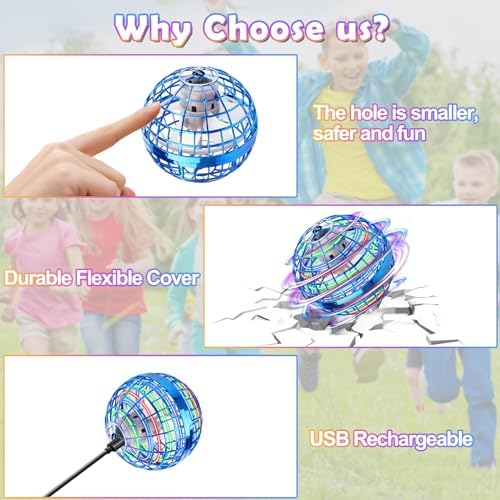 Hand throwing the galaxy hover ball at an upward angle to illustrate the automated boomerang flight path function.