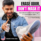 Pink Miracle Forest Pine scent shoe spray for eliminating gym bag and sneaker smells.