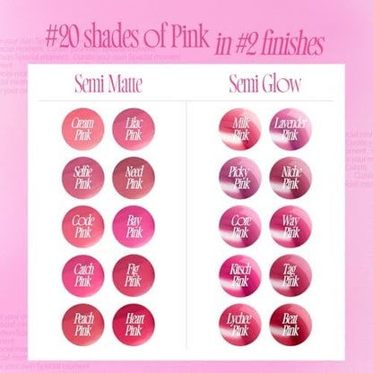 Fwee G10 Beat Pink liquid lip stain swatch on lips