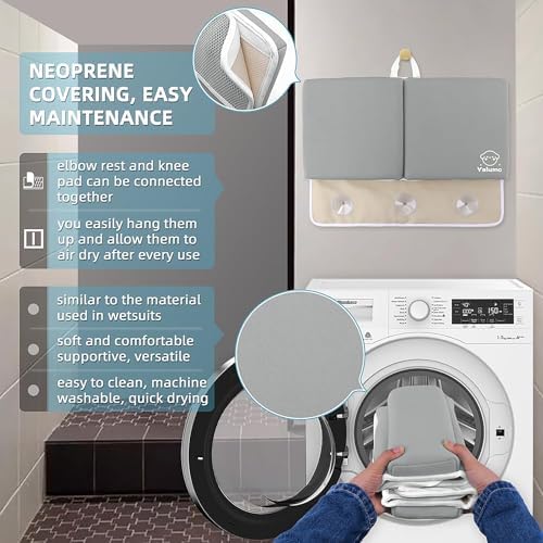 Yalumo bath mat set with storage pockets for baby essentials