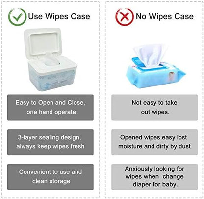 Top down view of Hswt seal-designed wipes dispenser