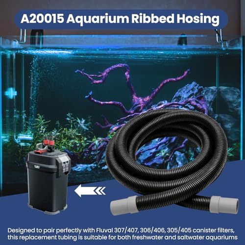 Side profile of the premium anti kink ribbed wall construction designed for heavy duty fish tank filtration.