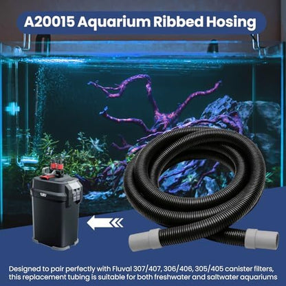 Side profile of the premium anti kink ribbed wall construction designed for heavy duty fish tank filtration.