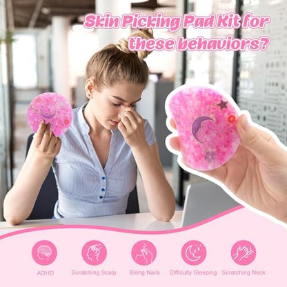 NACHLYNN anxiety relief fidget tool circular silicone pad with beads