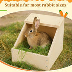 Maxcheck 1 Pack Wood Rabbit Nesting Box, 14x8x8 Inch Wooden Hutch Hideout for Breeding, Natural Burrow Den Alternative for Rabbits & Small Animals - Image 7