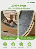 POLAHAKU 48 inch diameter cat fitness treadmill displaying full assembly kit accessories