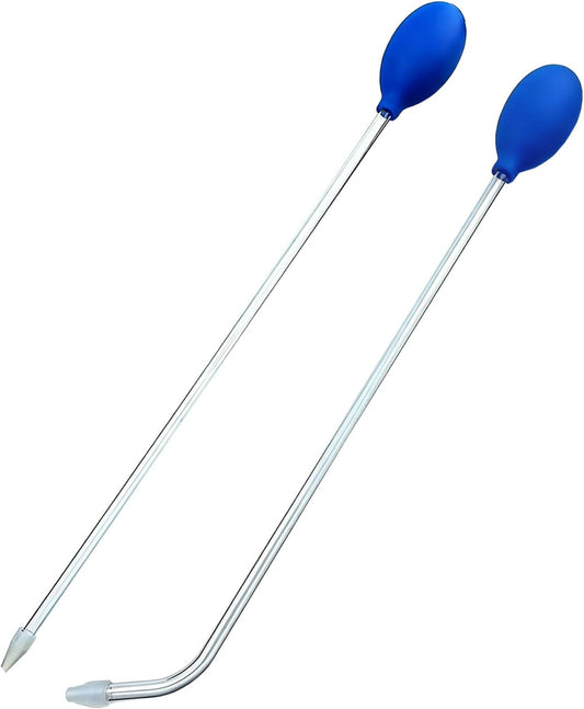 Fecsam coral feeder front view of extra long aquarium pipette tool.