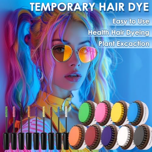 Vibrant white hair chalk dye applied to a child's hair for a party