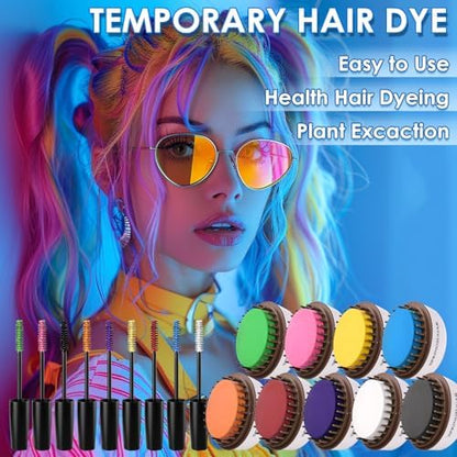 Vibrant white hair chalk dye applied to a child's hair for a party