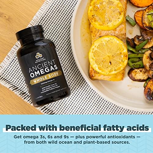 Ancient Nutrition Omegas Whole Body nutrition facts panel