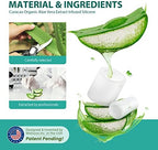Clear silicone gel toe sleeves infused with aloe vera for moisturizing protection.