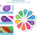 AFLUODN bilingual counting toy flipped over to display the Spanish number translations and Braille dots.